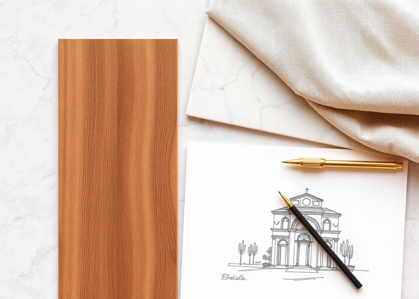 Échantillons matières et croquis